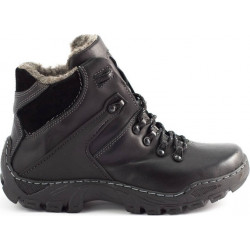 Czarne buty zimowe Buty Olivier w sportowym stylu