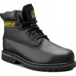 Czarne buty zimowe Caterpillar w sportowym stylu sznurowane