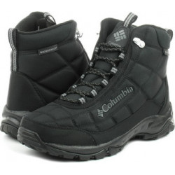 Czarne buty zimowe Columbia sznurowane
