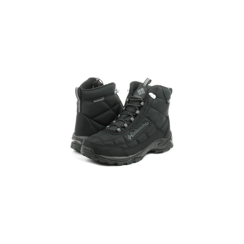 Czarne buty zimowe Columbia sznurowane