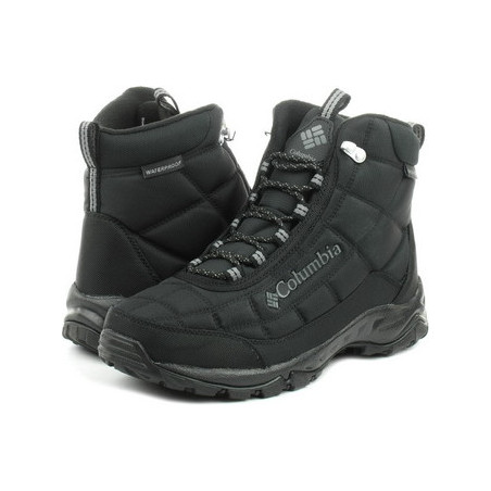 Czarne buty zimowe Columbia sznurowane