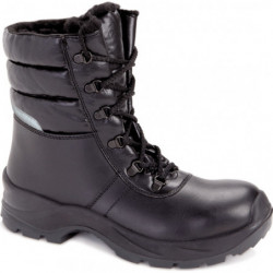 Czarne buty zimowe Demar w sportowym stylu