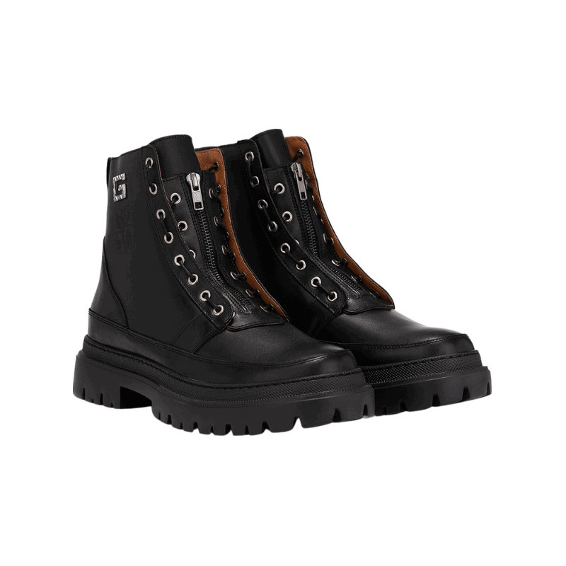 Czarne buty zimowe Guess na zamek