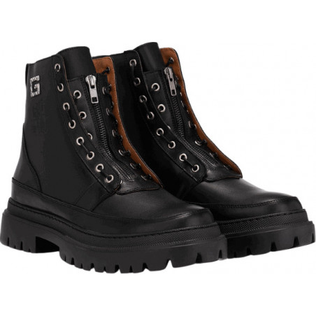 Czarne buty zimowe Guess na zamek