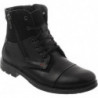 Czarne buty zimowe Komodo w stylu casual sznurowane ze skóry