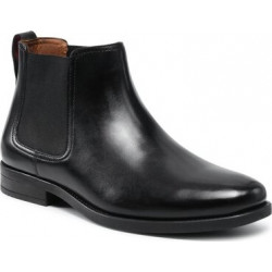 Czarne buty zimowe Lasocki ze skóry