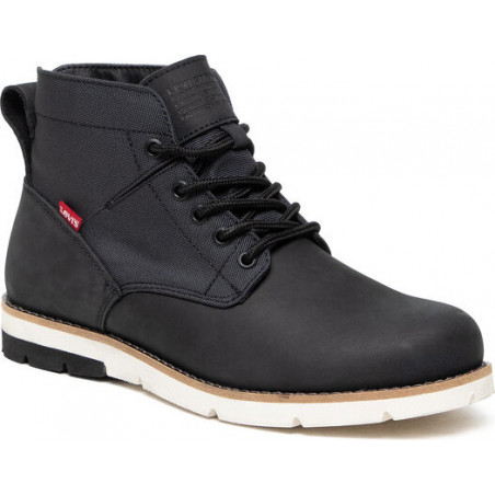 Czarne buty zimowe Levis w stylu casual sznurowane