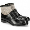 Czarne buty zimowe Melvin & Hamilton z zamszu na zamek