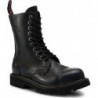 Czarne buty zimowe NAGABA sznurowane w militarnym stylu