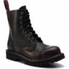 Czarne buty zimowe NAGABA ze skóry w militarnym stylu