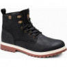 Czarne buty zimowe Ombre sznurowane
