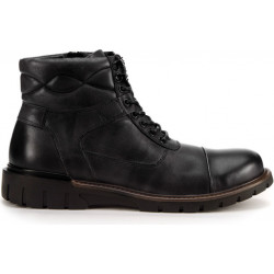 Czarne buty zimowe Wittchen sznurowane z weluru