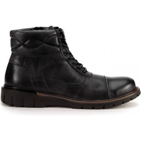 Czarne buty zimowe Wittchen sznurowane z weluru