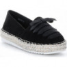 Czarne espadryle Belluci w stylu retro