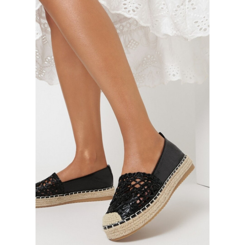 Czarne espadryle born2be