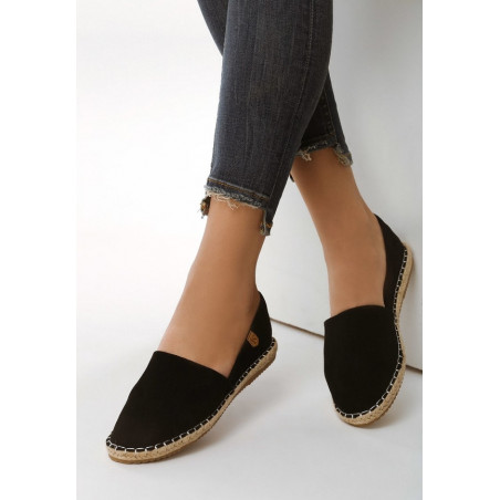 Czarne espadryle born2be w stylu retro