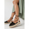Czarne espadryle born2be z tkaniny