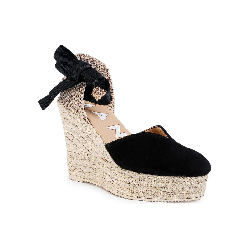 Czarne espadryle eobuwie.pl w stylu retro
