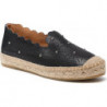 Czarne espadryle Kanna w stylu casual z tkaniny