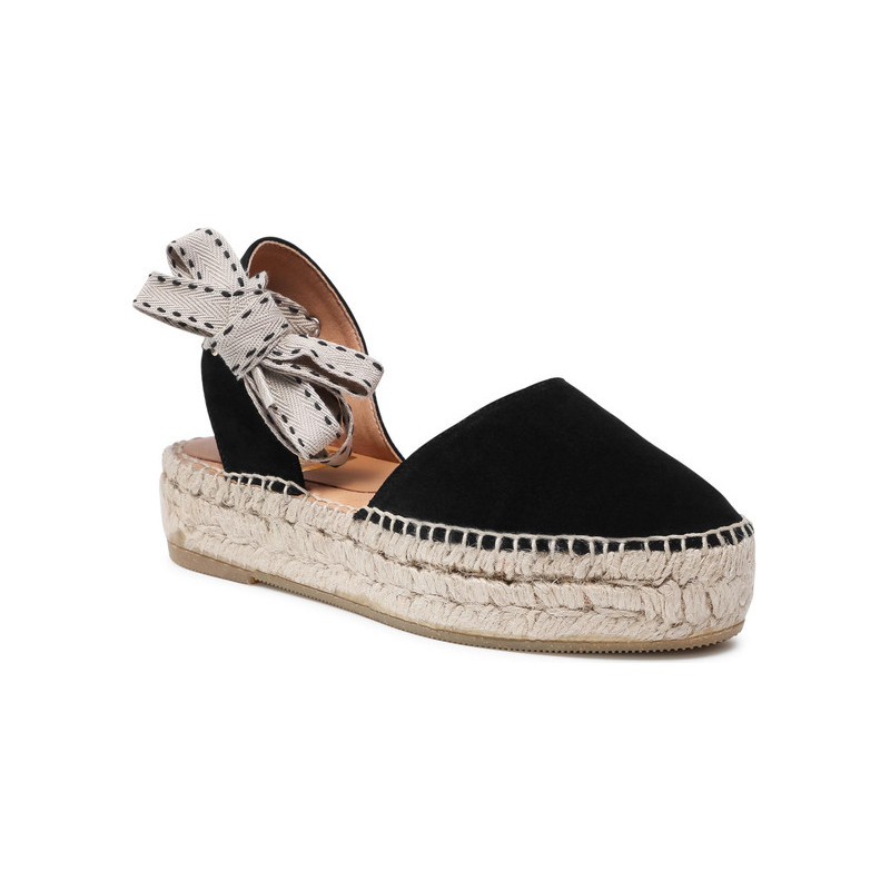 Czarne espadryle Kanna z tkaniny
