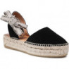 Czarne espadryle Kanna z tkaniny