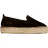 Czarne espadryle Manebi w stylu boho z tkaniny