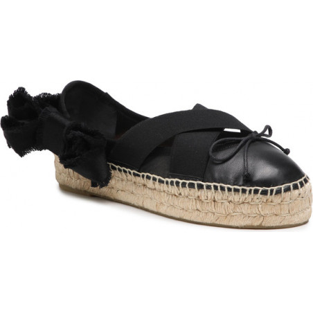 Czarne espadryle Red Valentino z tkaniny
