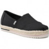 Czarne espadryle Toms z płaską podeszwą