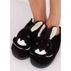 Czarne kapcie Obuwie Damskie
