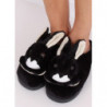 Czarne kapcie Obuwie Damskie
