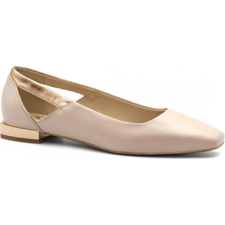 Baleriny Neścior w stylu casual ze skóry