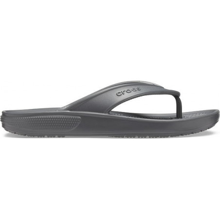 Czarne klapki Crocs w stylu casual z płaską podeszwą