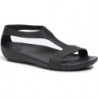 Czarne klapki Crocs z płaską podeszwą w stylu casual
