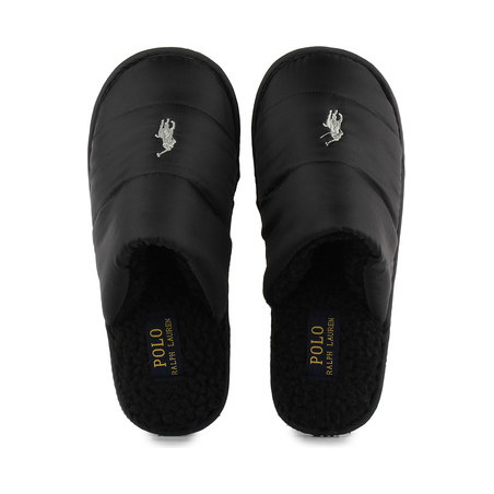 Czarne klapki POLO RALPH LAUREN w stylu casual