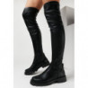 Czarne kozaki born2be w stylu casual na zamek