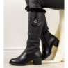 Czarne kozaki Gemre.com.pl w stylu casual na zamek