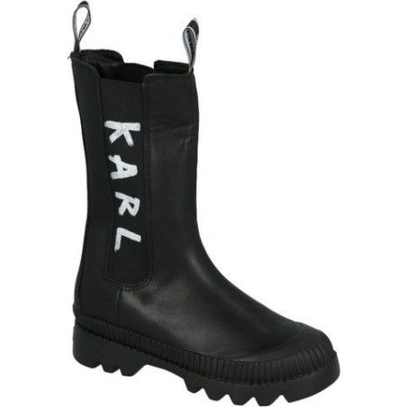 Czarne kozaki Karl Lagerfeld w stylu casual