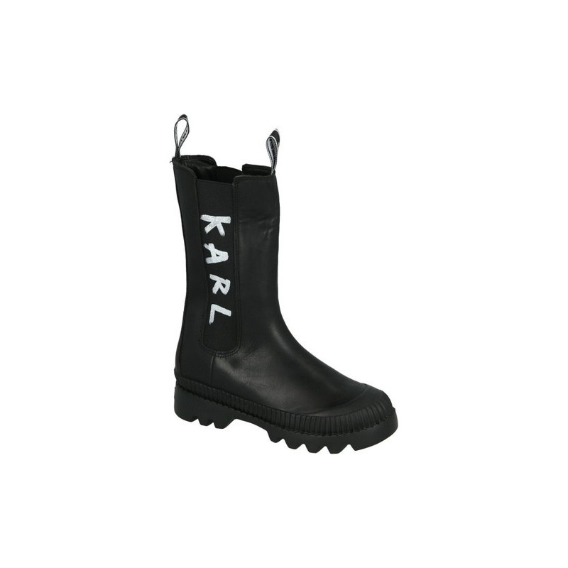 Czarne kozaki Karl Lagerfeld w stylu casual