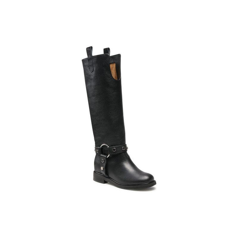 Czarne kozaki L37 w stylu casual na zamek