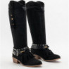 Czarne kozaki Royalfashion.pl w stylu casual na zamek