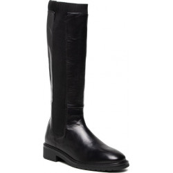 Czarne kozaki Unisa w stylu casual na zamek