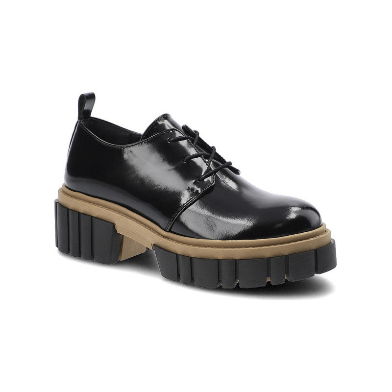 Czarne półbuty CheBello w stylu casual