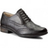 Czarne półbuty Clarks z płaską podeszwą w stylu casual