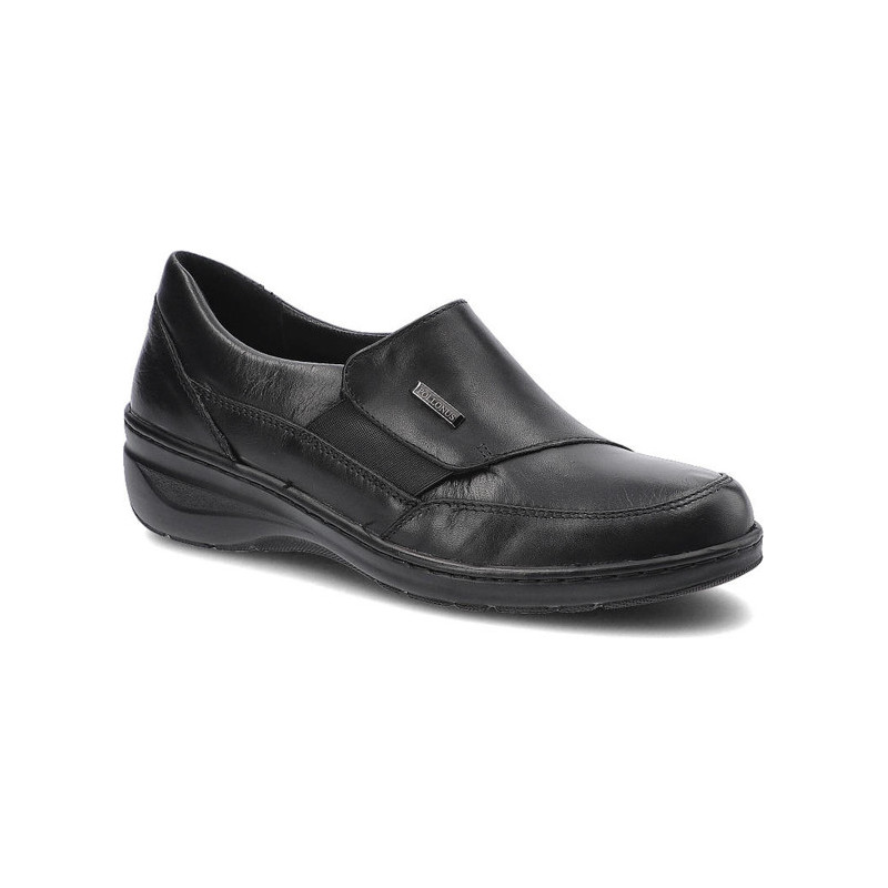 Czarne półbuty Pollonus w stylu casual