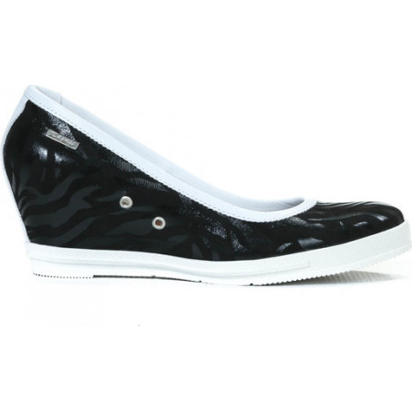 Czarne półbuty Zapato na obcasie