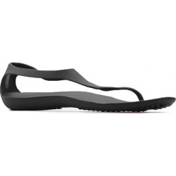 Czarne sandały Crocs z płaską podeszwą w stylu casual