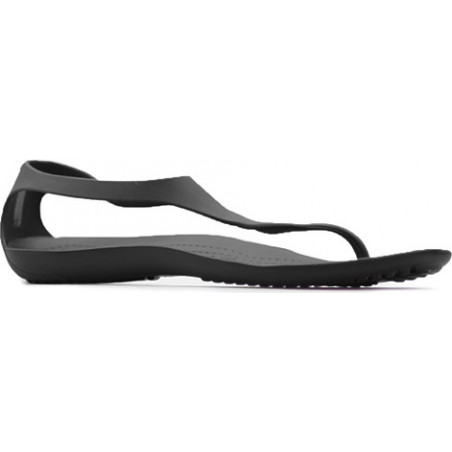 Czarne sandały Crocs z płaską podeszwą w stylu casual