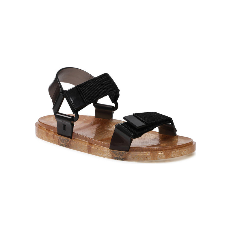 Czarne sandały Melissa z klamrami w stylu casual