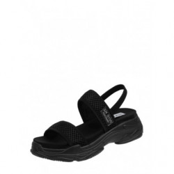 Czarne sandały Steve Madden z klamrami z tkaniny w stylu casual