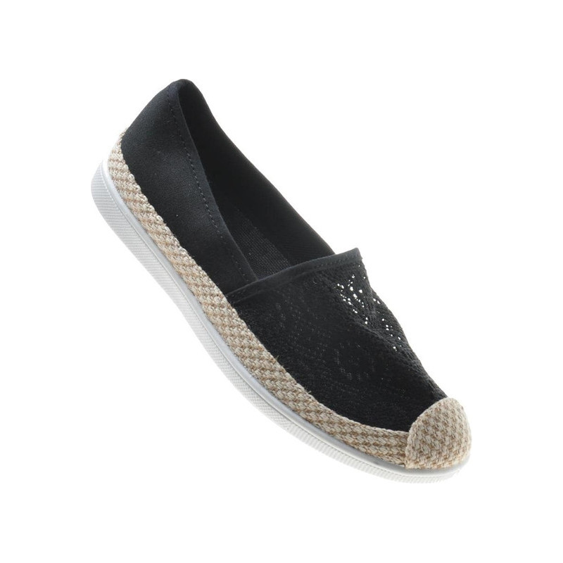 Baleriny Pantofelek24 z tkaniny w stylu casual